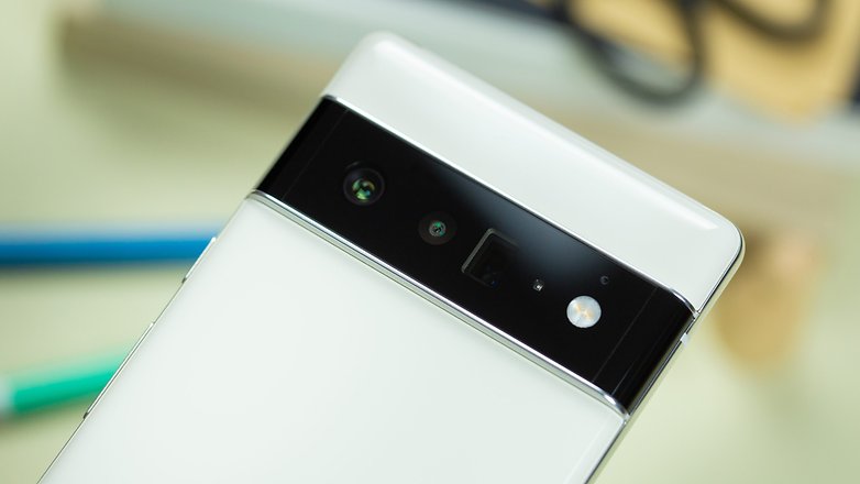 Close up on the Google Pixel 6 Pro camera module