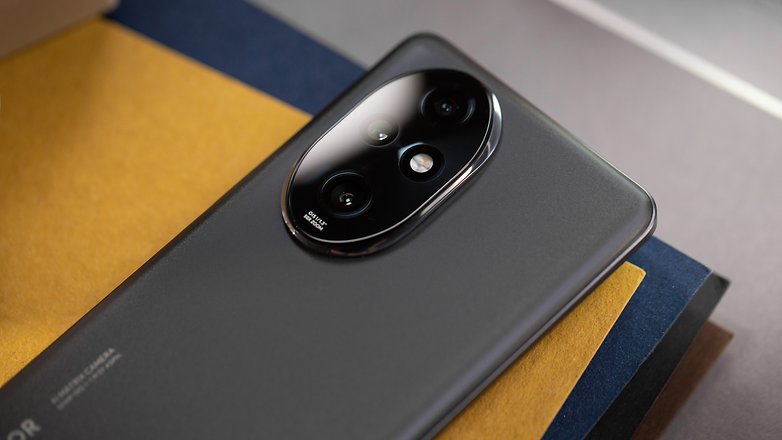 The Honor 200 Pro camera module viewed up close, with a curved design.