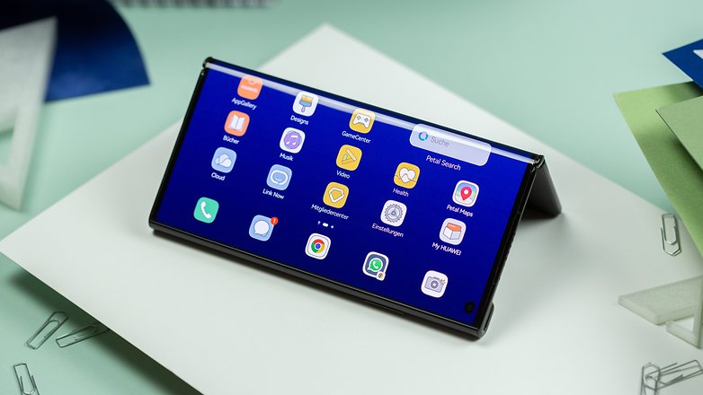 Huawei Mate Xs 2 folded on the table