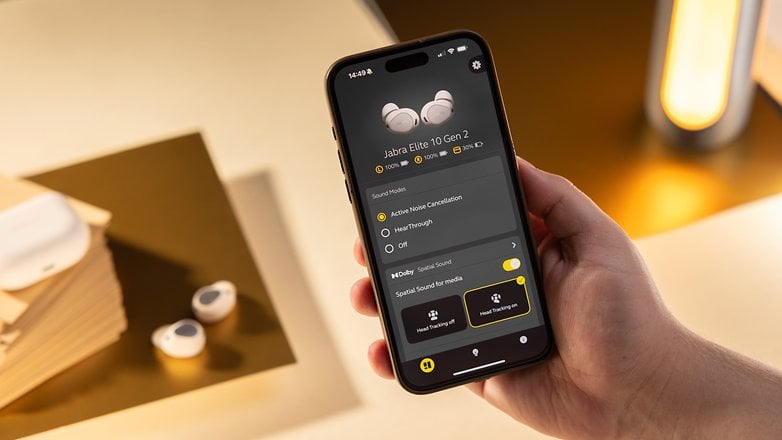 Jabra Sound+ App wird auf einem iPhone angezeigt