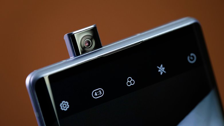 Selfie camera is a pop-up construction