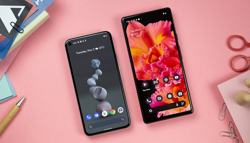 NextPit Google Pixel 5 vs 6 display