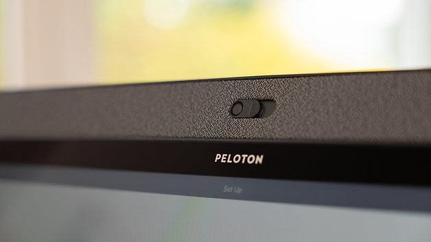 The built-in camera of the Peloton Tread Tablet in detail