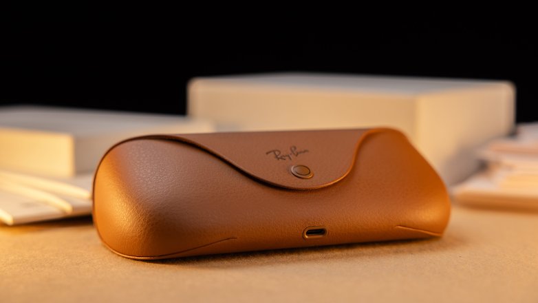 Meta Smart Glasses charging case in detail