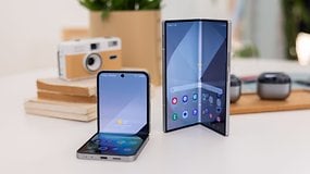 Samsung Galaxy Z Flip 6 side by side with the Galaxy Z Fold 6