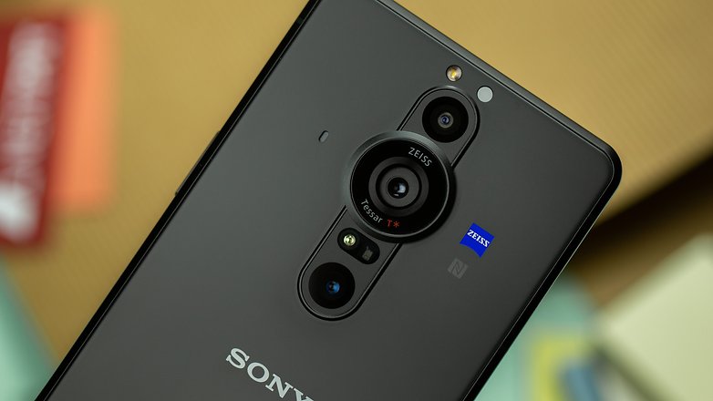 A close up in the Sony's smartphone rear camera