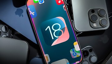 iOS 18 written in the iPhone 15 Pro Max display