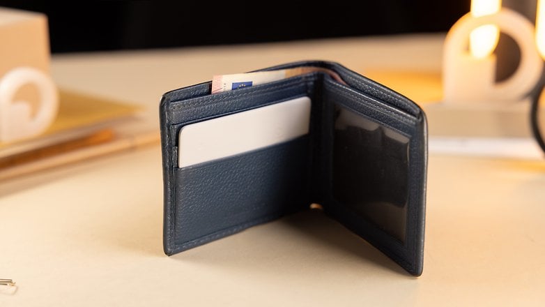Chipolo Card Point item tracker inside a wallet