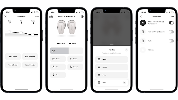bose quietcomfort earbuds equalizer