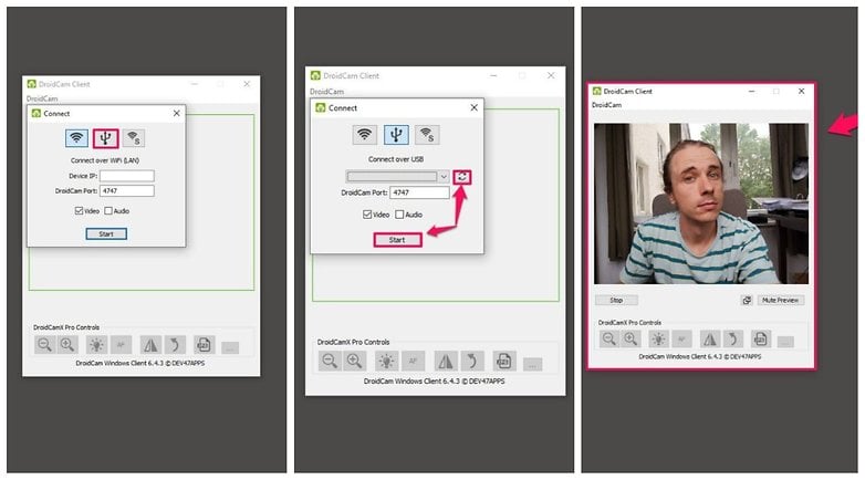 Droidcam best sale usb tutorial