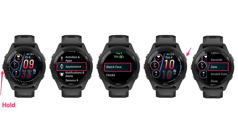 Garmin has customizable watch faces