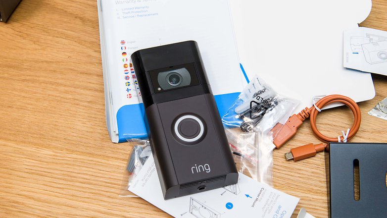 The appropriate screws and cables are included with models like the Ring Video Doorbell.