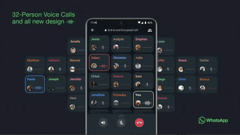 Screenshots, die neue Features bei WhatsApp zeigen