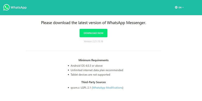 Kemas kini WhatsApp Android 03