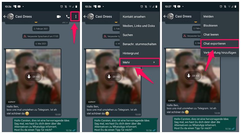 WhatsApp Chats Exportieren im Chat DE 01 NextPit