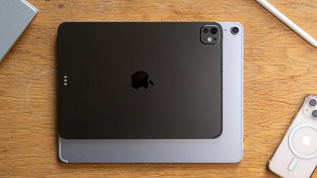 11-inch iPad Pro on top of a 13-inch iPad Air