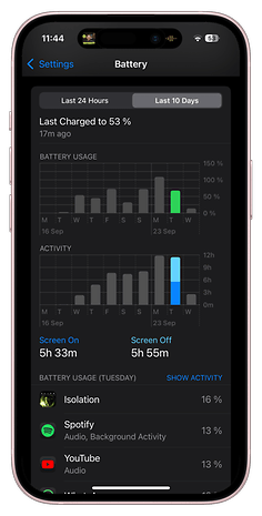 Apple iPhone 16 battery life expectancy.