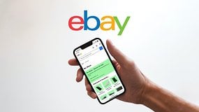 Ein Smartphone, das den Re-Store von eBay zeigt.