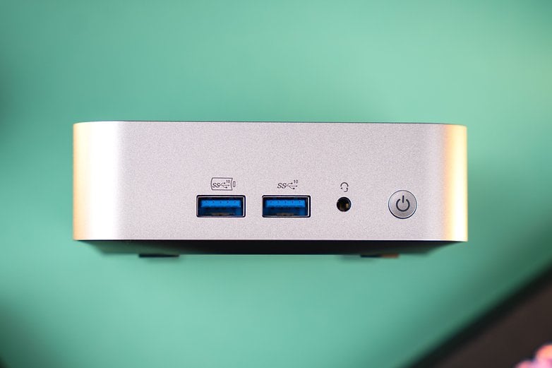 The lack of USB-C ports in front can be an inconvenience.