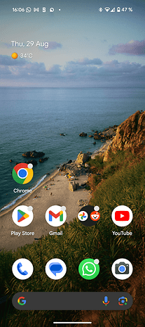 Capture d'écran de l'interface du Google Pixel 9