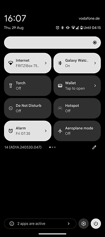 Capture d'écran de l'interface du Google Pixel 9