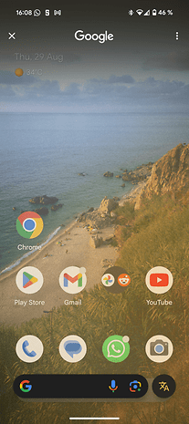 Capture d'écran de l'interface du Google Pixel 9