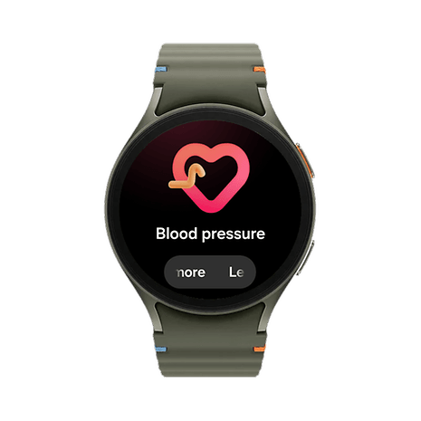 The Samsung Galaxy Watch 7 displays your 'Blood Pressure' on the screen.