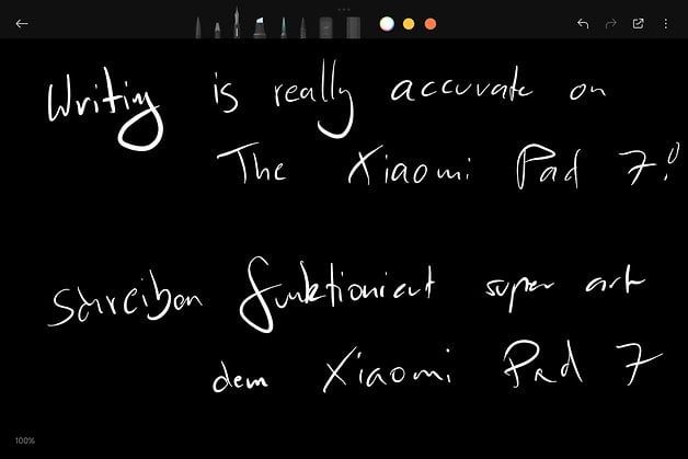 Writing is really accurate on the Xiaomi Pad 7!