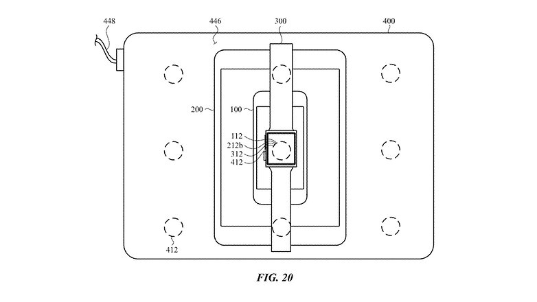 Apple kabelloses Laden Ladestapel Patent