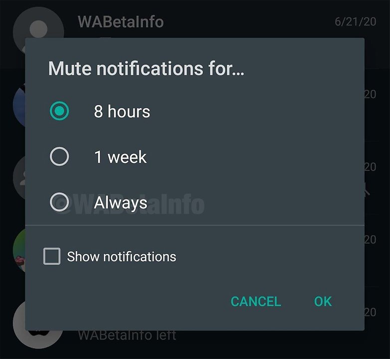 Mute Always Android WABetaInfo