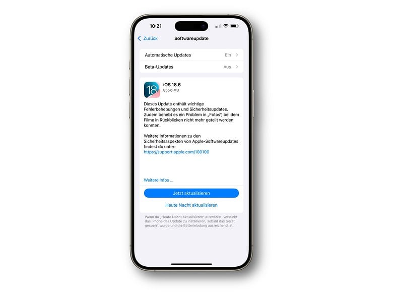 iOS 18.6 auf dem iPhone iOS 18.6 auf dem iPhone