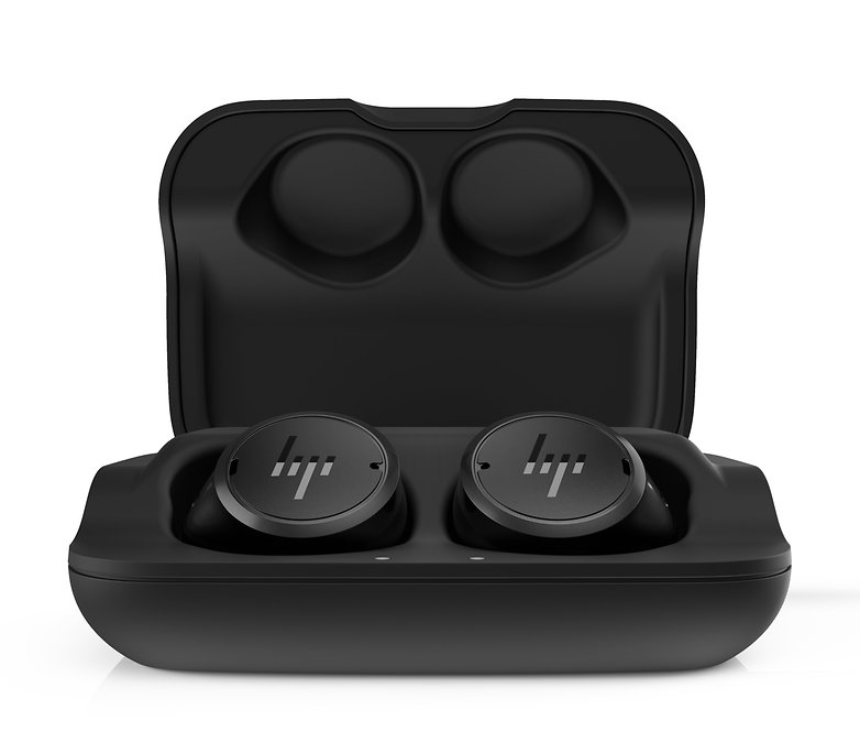 hp elite wireless earbuds front inside Case