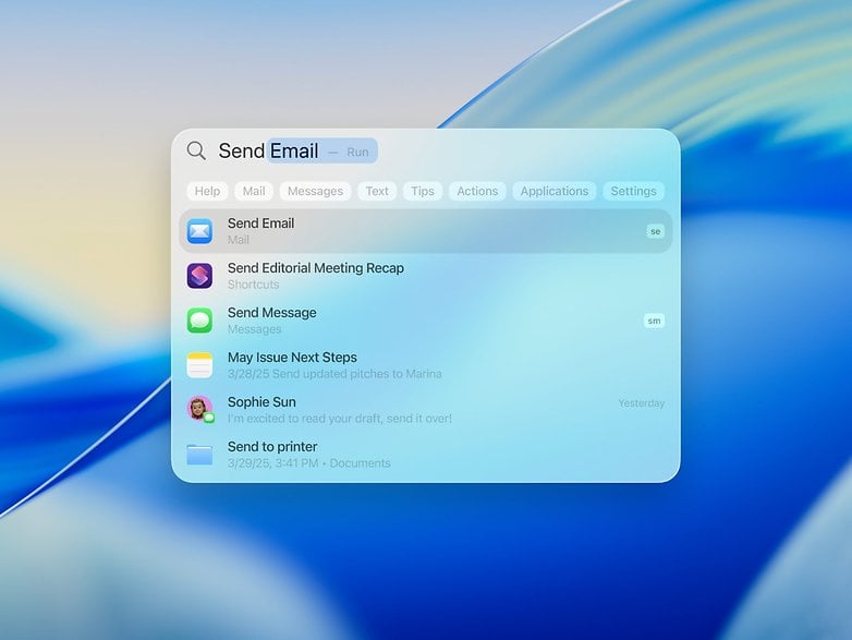 Spotlight in macOS Tahoe 26. Spotlight in macOS Tahoe 26.
