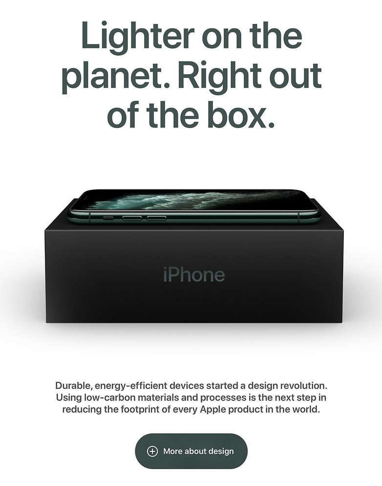 Apple iPhone Box Umwelt 2030 Bild Apple