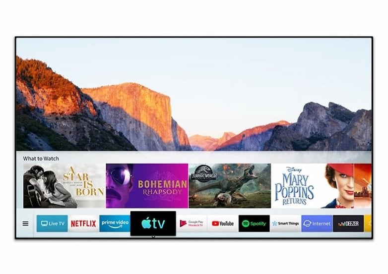 Samsung-TV mit Tizen-Oberfläche
