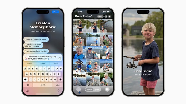 Screenshots zeigen, wie man unter iOS 18 Erinnerungs-Videos erstellt