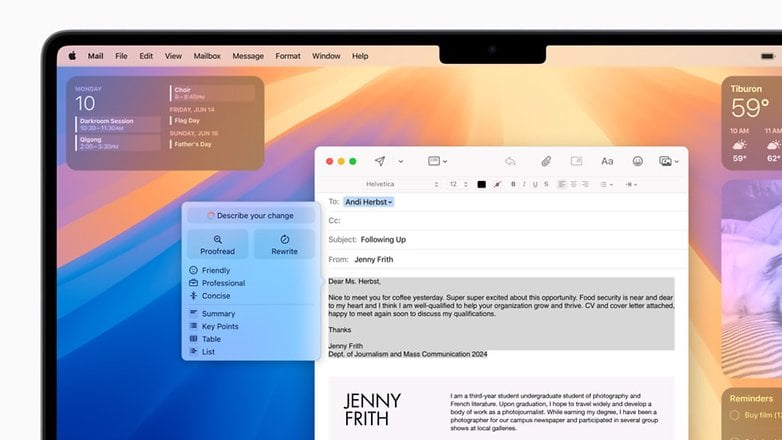 Let Apple Intelligence improve your e-mails and messages.