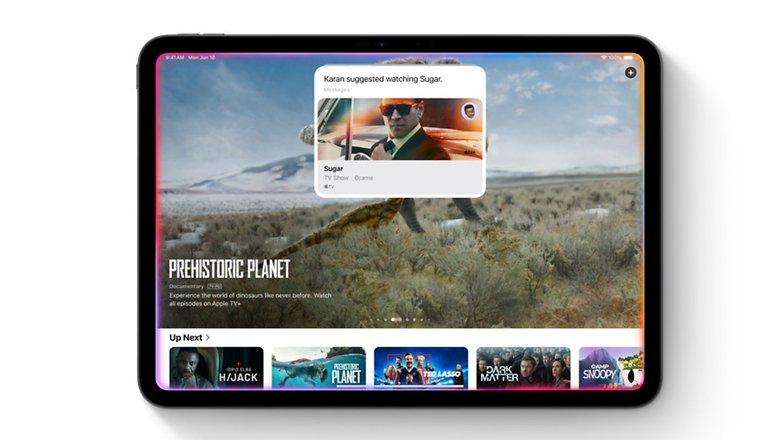 Captura de tela do Apple TV no iPad