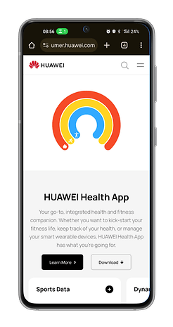 Captures d'écran application Huawei Health