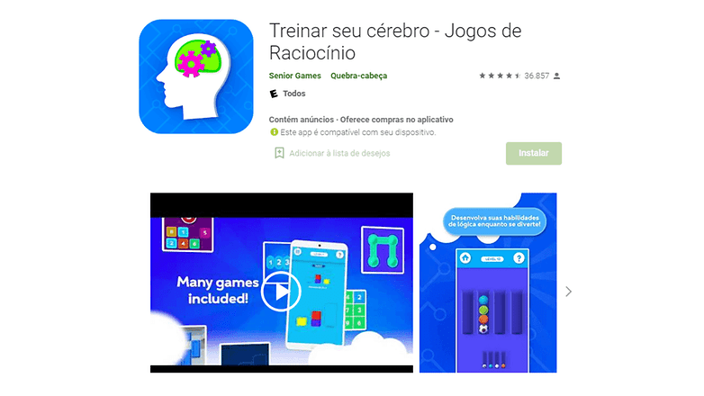 Cérebro inteligente jogos de celular quiz jogo de lógica