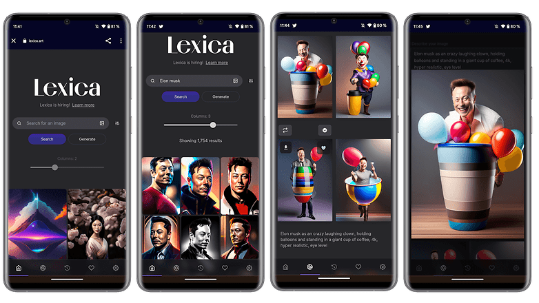 Screenshots der App Lexica Art