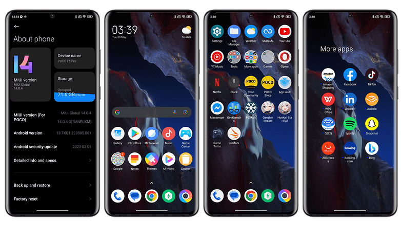 Screenshots von MIUI 14 auf dem Poco F5 Pro