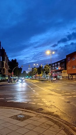 nächtliche Kreuzung in Dortmund