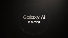 Teaser-Text Galaxy AI is coming vor schwarzem Hintergrund