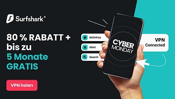 Surfshark VPN: Am Cyber Monday 80 % sparen + 5 Monate gratis extra