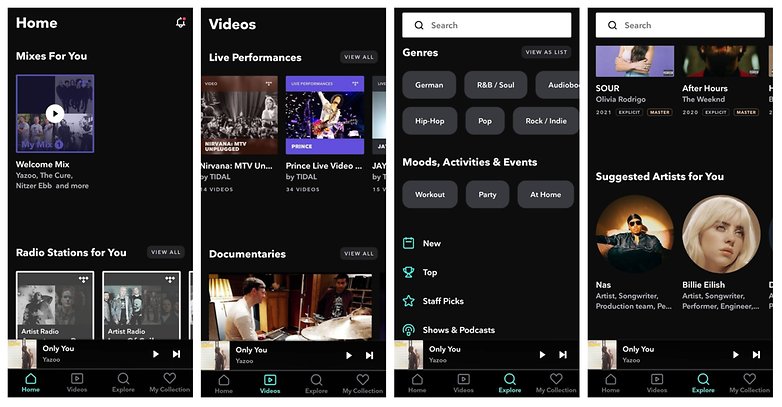 You can also find live videos and music documentaries at Tidal.