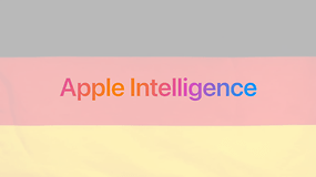 Apple-Intelligence-Logo vor deutscher Flagge