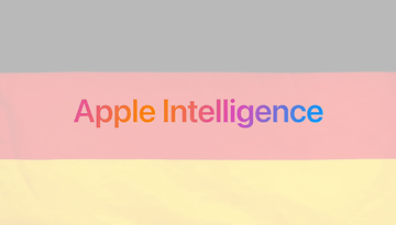 Apple-Intelligence-Logo vor deutscher Flagge