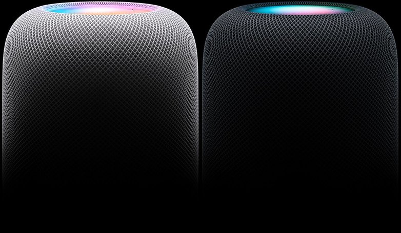 The 2023 Apple HomePod in white and gray