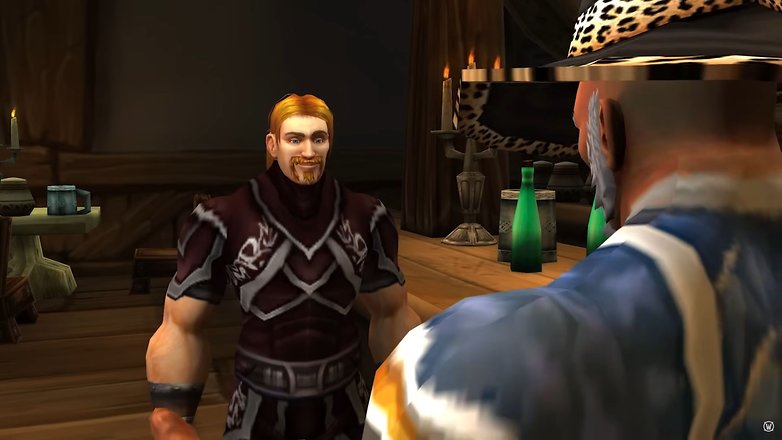 Screenshot aus WoW zeigt Ibelin im Gespräch mit einem anderen Avatar